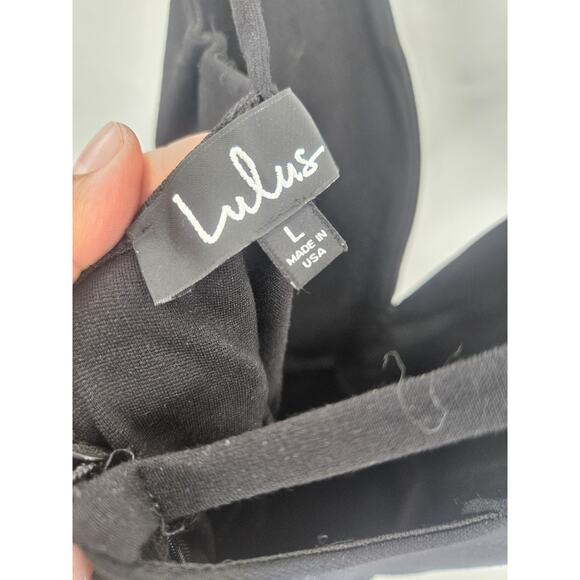 Lulus Gracefully Yours Black Bodycon Dress Women’s Large Elegant Party Evening - Picture 6 of 8